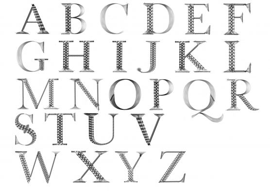 Hair braid alphabet