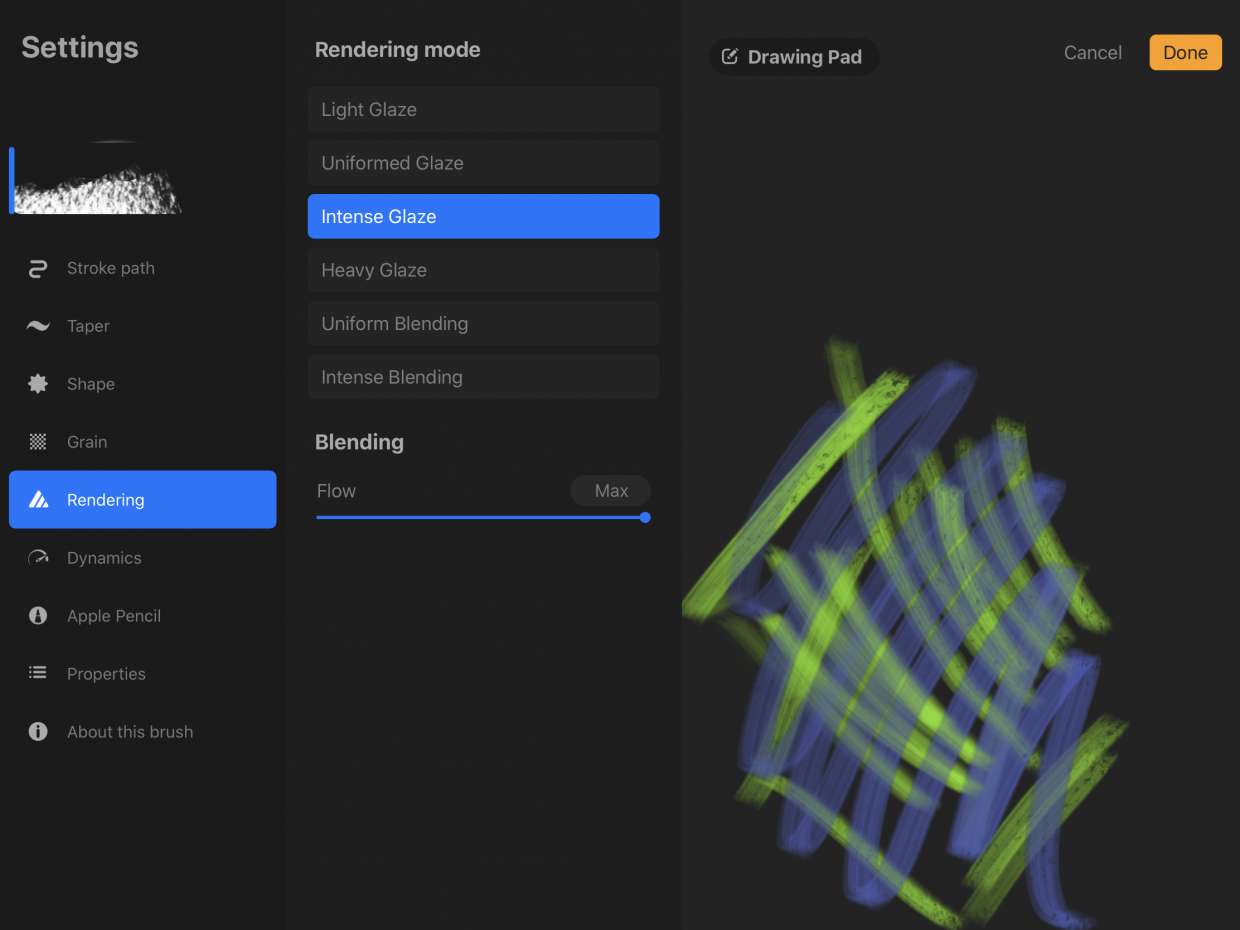 how to change brush opacity in procreate